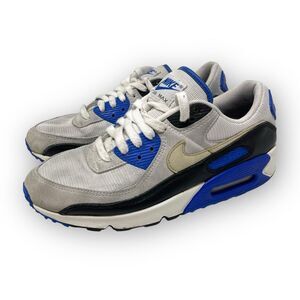 Nike Air Max 90 Premium Sneaker Shoes White Racer Blue HF3449-100 Men’s Size 10